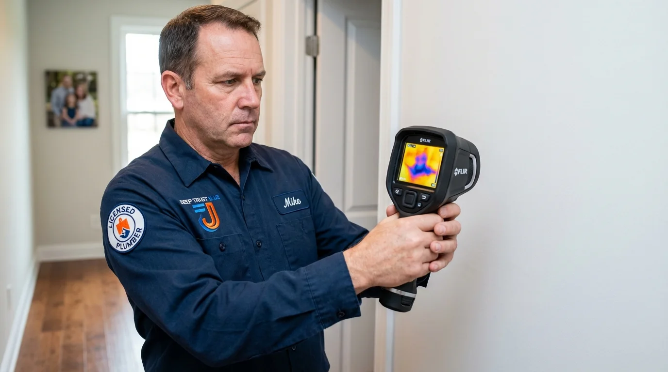 Thermal imaging leak detection by Johns Plumbing LLC in Grandville